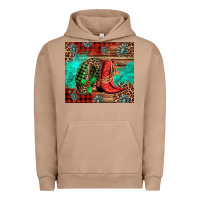 Pigment Burro country boots and cowboy hat christmas Urban Hoodie - Jasminsmagicworld