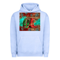Pigment Grape Ice country boots and cowboy hat christmas Urban Hoodie - Jasminsmagicworld