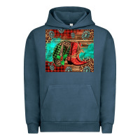 Pigment Midnight Navy country boots and cowboy hat christmas Urban Hoodie - Jasminsmagicworld