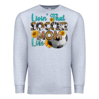 Heather Grey livin' that soccer mom life Premium Sweatshirt - HRA Design Shop