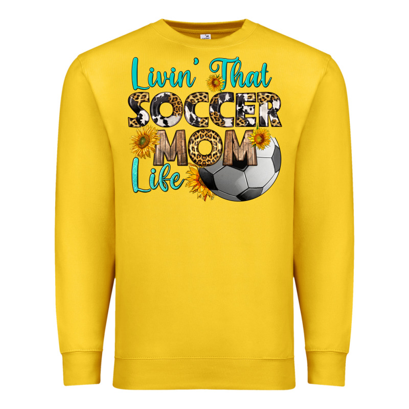 Livin' That Soccer Mom Life Premium Sweatshirt by HRA Design Shop | Teevron