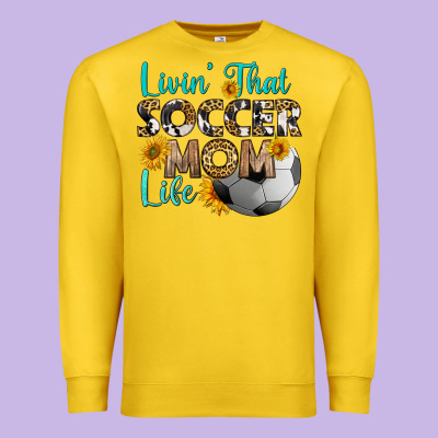Livin' That Soccer Mom Life Premium Sweatshirt Designed By Hra Design Shop