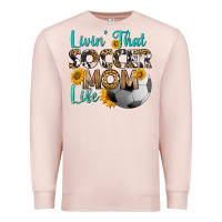 Pale Pink livin' that soccer mom life Premium Sweatshirt - HRA Design Shop