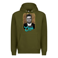 Army Green johnny cash Premium Hoodie - AdoDesignShop