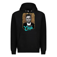 Black johnny cash Premium Hoodie - AdoDesignShop