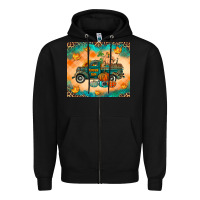 Black Pumpkin farm Zipper Hoodie - RanaPortraitStore