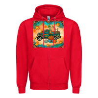 Red Pumpkin farm Zipper Hoodie - RanaPortraitStore