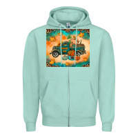 Seafoam Pumpkin farm Zipper Hoodie - RanaPortraitStore