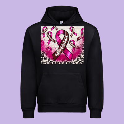Breast Cancer American Football Ribbon Urban Hoodie Designed By Nancycooperartshop