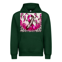 Forest Green breast cancer american football ribbon Urban Hoodie - NancyCooperArtShop
