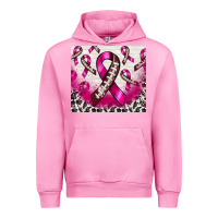 Fuchsia Pink breast cancer american football ribbon Urban Hoodie - NancyCooperArtShop