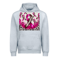 Heather Grey breast cancer american football ribbon Urban Hoodie - NancyCooperArtShop