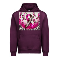 Mauve Wine breast cancer american football ribbon Urban Hoodie - NancyCooperArtShop