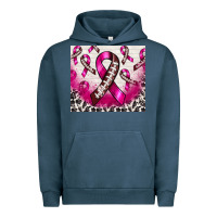 Pigment Midnight Navy breast cancer american football ribbon Urban Hoodie - NancyCooperArtShop