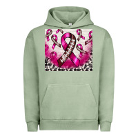 Pigment Oil Green breast cancer american football ribbon Urban Hoodie - NancyCooperArtShop