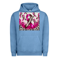 Pigment Pebble Blue breast cancer american football ribbon Urban Hoodie - NancyCooperArtShop