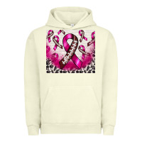 Pigment Pistachio breast cancer american football ribbon Urban Hoodie - NancyCooperArtShop