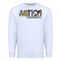 White autism awareness Premium Sweatshirt - SublimationCraftShop