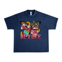 Navy be free with butterfly and cactus flowers Urban Heavy Tee - Artiststas