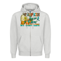 Dove Grey Pumpkin spice and livin' my best life Zipper Hoodie - RanaPortraitStore