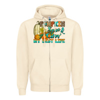 Sandshell Pumpkin spice and livin' my best life Zipper Hoodie - RanaPortraitStore