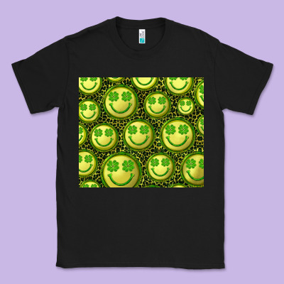 St. Patricks Day Lucky Face Classic Tee Designed By Ranaportraitstore