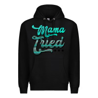 Black mama tried aztec turquoise Premium Hoodie - AdoDesignShop