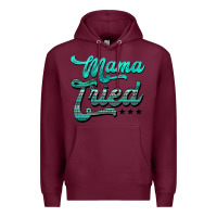 Burgundy mama tried aztec turquoise Premium Hoodie - AdoDesignShop