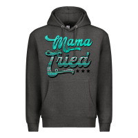Charcoal Heather mama tried aztec turquoise Premium Hoodie - AdoDesignShop