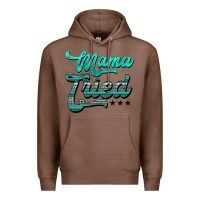 Chestnut mama tried aztec turquoise Premium Hoodie - AdoDesignShop