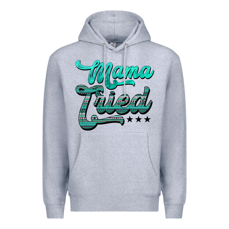 Mama Tried Aztec Turquoise Premium Hoodie by AdoDesignShop | Teevron