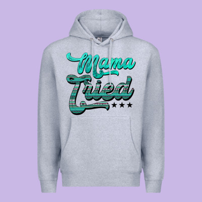 Mama Tried Aztec Turquoise Premium Hoodie Designed By Adodesignshop