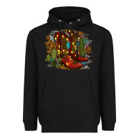 Black christmas cowboy boots Heavyweight Hoodie - RanaPortraitStore