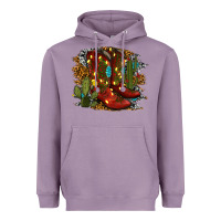 Lavender christmas cowboy boots Heavyweight Hoodie - RanaPortraitStore