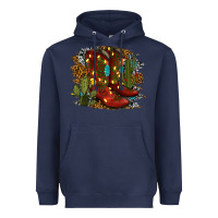 Navy christmas cowboy boots Heavyweight Hoodie - RanaPortraitStore