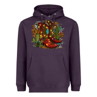 Plum christmas cowboy boots Heavyweight Hoodie - RanaPortraitStore