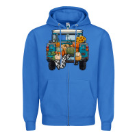 True Royal Fall Pumpkin Farm Truck Zipper Hoodie - RanaPortraitStore
