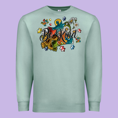 Be Kind Premium Sweatshirt Designed By Sublimationcraftshop
