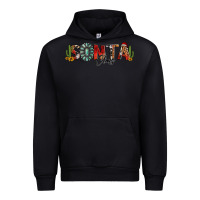 Black western christmas santa claus sunflowers and cactus Urban Hoodie - Jasminsmagicworld