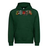 Forest Green western christmas santa claus sunflowers and cactus Urban Hoodie - Jasminsmagicworld