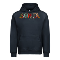 Navy western christmas santa claus sunflowers and cactus Urban Hoodie - Jasminsmagicworld