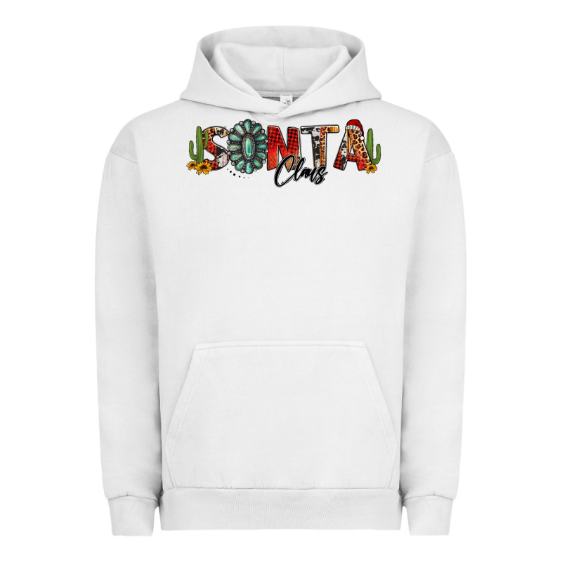 Western Christmas Santa Claus Sunflowers And Cactus Urban Hoodie by Jasminsmagicworld | Teevron