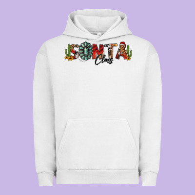 Western Christmas Santa Claus Sunflowers And Cactus Urban Hoodie Designed By Jasminsmagicworld