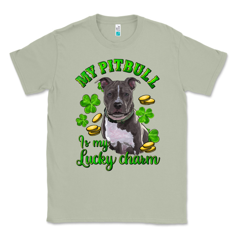 St Patricks Day My Pitbuli My Lucky Charm Classic Tee by RanaPortraitStore | Teevron