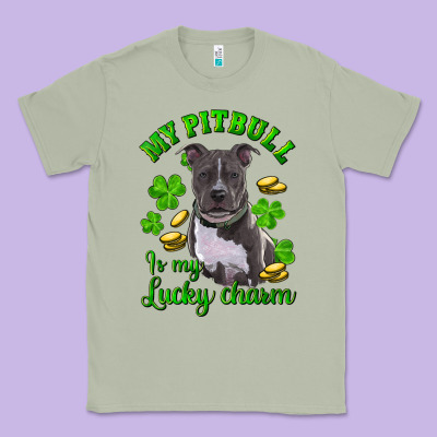 St Patricks Day My Pitbuli My Lucky Charm Classic Tee Designed By Ranaportraitstore