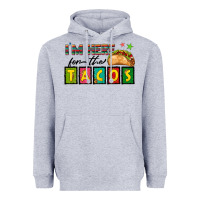 Heather Grey I'm Here For The Tacos Heavyweight Hoodie - texasbilliewilder