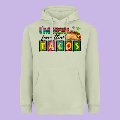 I'm Here For The Tacos Heavyweight Hoodie Designed By Texasbilliewilder