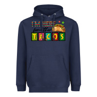 Navy I'm Here For The Tacos Heavyweight Hoodie - texasbilliewilder