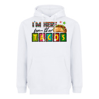 White I'm Here For The Tacos Heavyweight Hoodie - texasbilliewilder