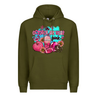 Army Green in october we wear pink american football Premium Hoodie - AdoDesignShop